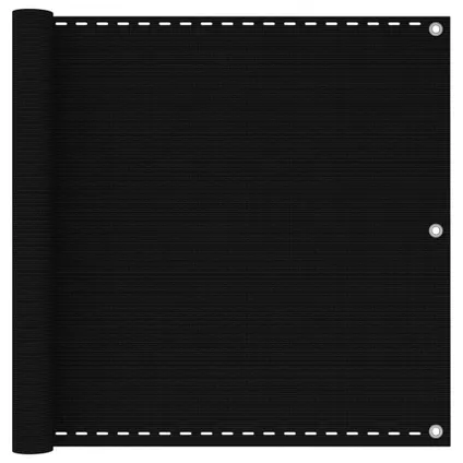 vidaXL - Balkonscherm 90x500 cm HDPE zwart - TLS311034