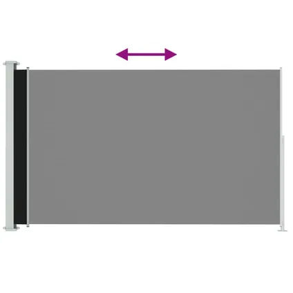 vidaXL - - Tuinscherm uittrekbaar 180x300 cm zwart - TLS317892 4