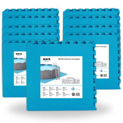 WAYS D'luxe - Voordeelpakket - Vloertegel - Blauwe zwembad tegels - 80 tegels - 20 m²