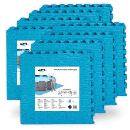 WAYS D'luxe - Voordeelpakket - Vloertegel - Blauwe zwembad tegels - 64 tegels - 16 m²