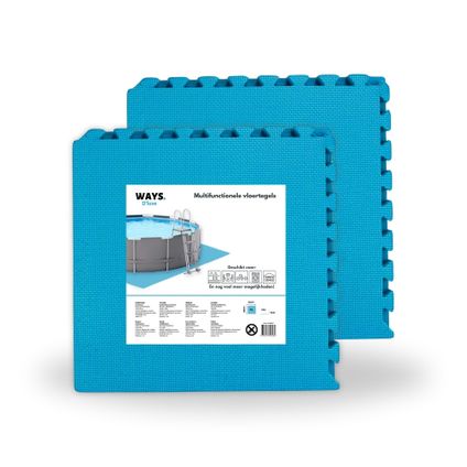 WAYS D'luxe - Voordeelpakket - Vloertegel - Blauwe zwembad tegels - 16 tegels - 4 m²