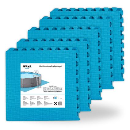 WAYS D'luxe - Voordeelpakket - Vloertegel - Blauwe zwembad tegels - 40 tegels - 10 m²