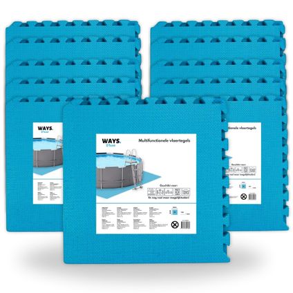 WAYS D'luxe - Voordeelpakket - Vloertegel - Blauwe zwembad tegels - 88 tegels - 22 m²