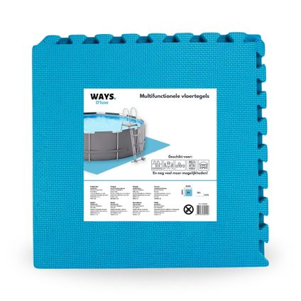WAYS D'luxe - Voordeelpakket - Vloertegel - Blauwe zwembad tegels - 8 tegels - 2 m²