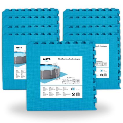 WAYS D'luxe - Voordeelpakket - Vloertegel - Blauwe zwembad tegels - 72 tegels - 18 m²