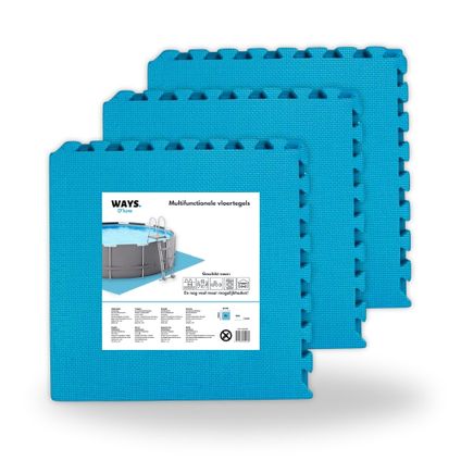 WAYS D'luxe - Voordeelpakket - Vloertegel - Blauwe zwembad tegels - 24 tegels - 6 m²