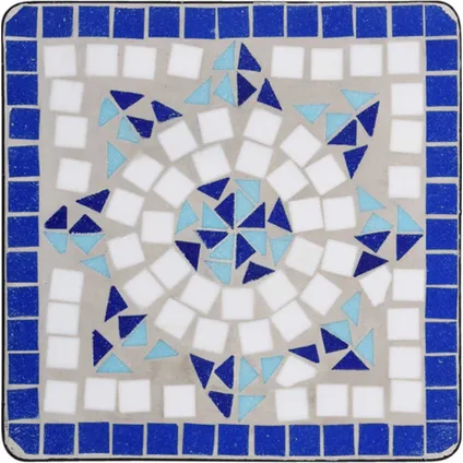 vidaXL - Keramiek - Bijzettafel mozaïek keramiek blauw en wit - TLS46710 8