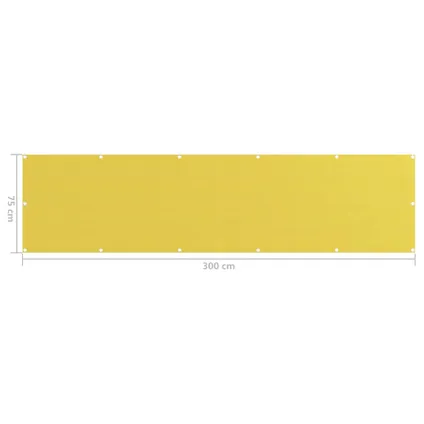 vidaXL - - Balkonscherm 75x300 cm HDPE geel - TLS310992 5