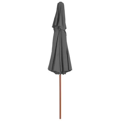 vidaXL - - Parasol dubbeldekker met houten paal 270 cm antraciet - TLS44519 4