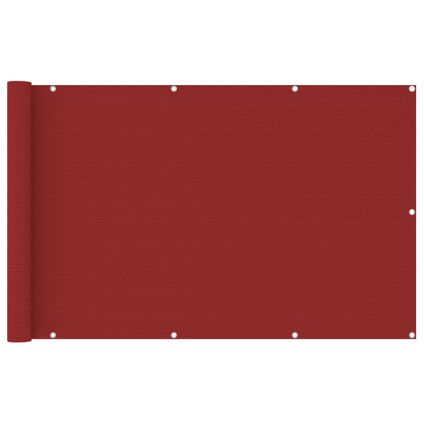 vidaXL - Balkonscherm 120x600 cm HDPE rood - TLS311015