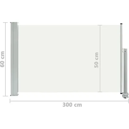 vidaXL - Tuinscherm uittrekbaar 60x300 cm crèmekleurig - TLS48353 9