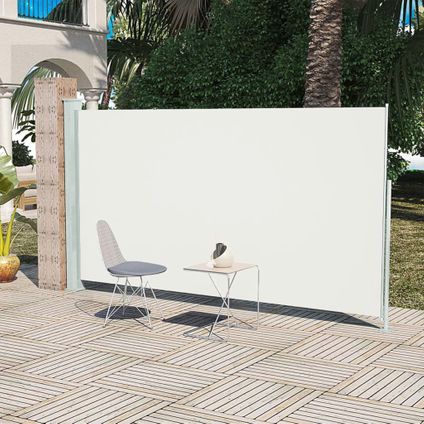 The Living Store - - Auvent latéral rétractable de patio 160x300 cm Crème - TLS317881