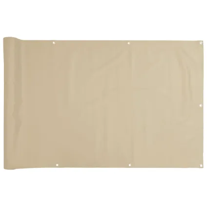 vidaXL - Balkonscherm Oxford textiel 75x400 cm beige - TLS42332 2
