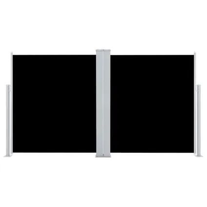 vidaXL - Tuinscherm uittrekbaar dubbel 170x600 cm zwart - TLS48466 2