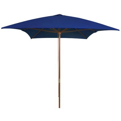 The Living Store - - Parasol d'extérieur avec mât en bois Bleu 200x300 cm - TLS313761