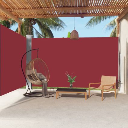 The Living Store - - Auvent latéral rétractable Rouge 220x600 cm - TLS318017