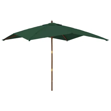 vidaXL - - Parasol met houten paal 300x300x273 cm groen - TLS363192 2