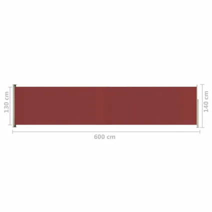 vidaXL - Tuinscherm uittrekbaar 140x600 cm rood - TLS317955 8
