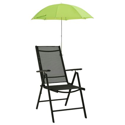 The Living Store - - Parasols de chaise de camping 2 pcs Vert 105 cm - TLS47935