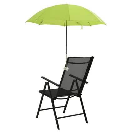 The Living Store - - Parasols de chaise de camping 2 pcs Vert 105 cm - TLS47935 3