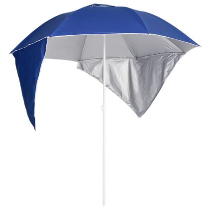 The Living Store - - Parasol de plage avec parois latérales Bleu 215 cm - TLS318837