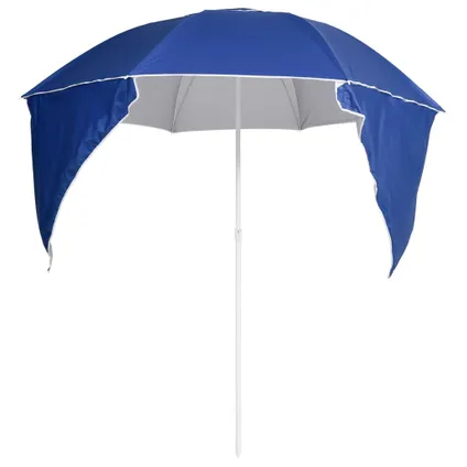 The Living Store - - Parasol de plage avec parois latérales Bleu 215 cm - TLS318837 4