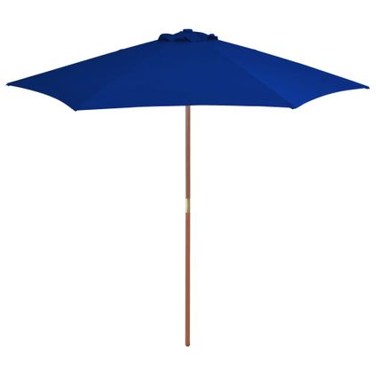 The Living Store - - Parasol d'extérieur avec mât en bois Bleu 270 cm - TLS313763