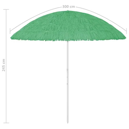 vidaXL - - Strandparasol Hawaï 300 cm groen - TLS314699 8