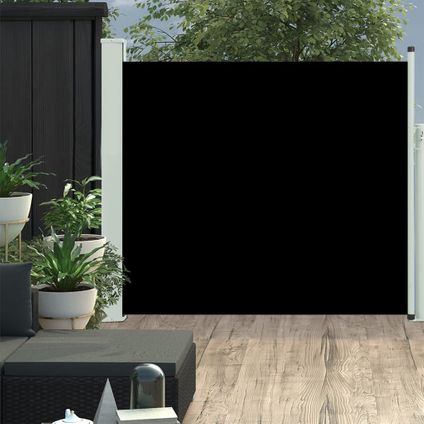 The Living Store - - Tuinscherm uittrekbaar 100x300 cm zwart - TLS48370