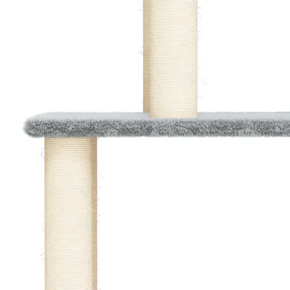 vidaXL Arbre à chat avec griffoirs en sisal gris clair 183 cm 5