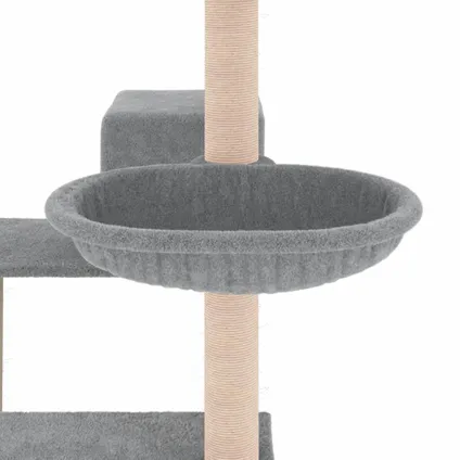 vidaXL Arbre à chat avec griffoirs en sisal gris clair 82,5 cm 7