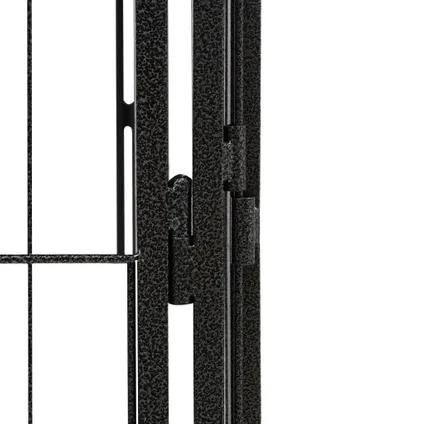 vidaXL Hondenkennel 40 panelen 100x50 cm gepoedercoat staal zwart 5