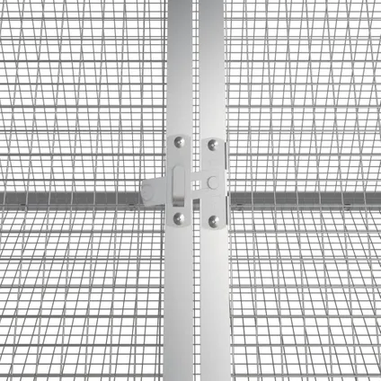 vidaXL Cage pour lapin Gris 403,5x80,5x71 cm Acier galvanisé 5
