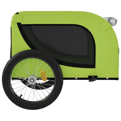 vidaXL Remorque de vélo pour animaux de compagnie vert et noir 6