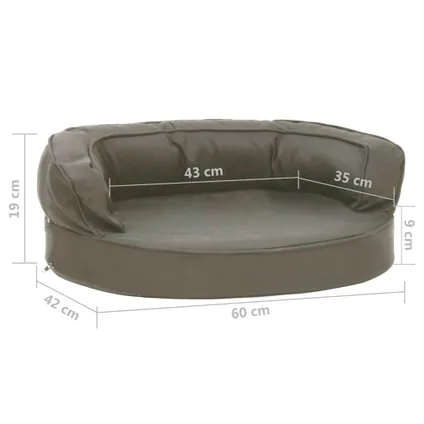 vidaXL Matelas de lit ergonomique pour chien 60x42 cm Aspect de 7