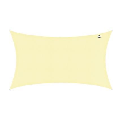Kopu® Toile d'Ombrage Rectangulaire 2x4 m Imperméable - Toile Solaire - Crème