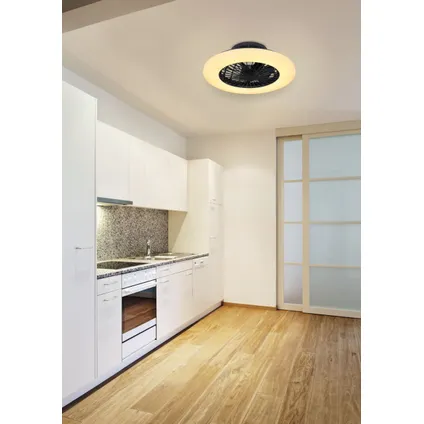 Ventilateur de plafond Travo LED Globo métal noir 1x LED 3