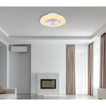 Ventilateur de plafond Corusso LED Globo métal chromé 1x LED 3