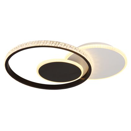 Globo Plafondlamp Deckenleuchte metall weiß, 1xled LED metaal wit 1x LED