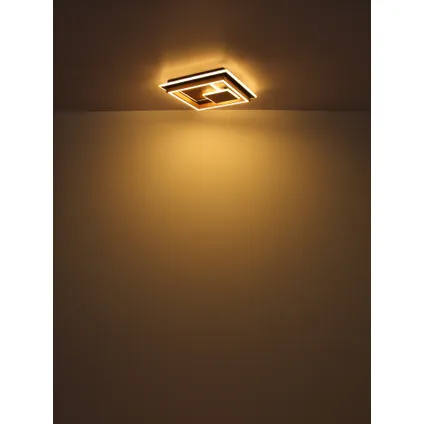 Globo Plafondlamp metaal zwart 1x LED 8