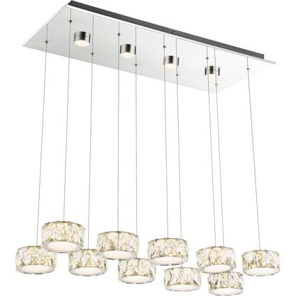 Globo Hanglamp Amur LED metaal verchroomd 1x LED