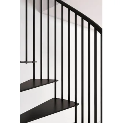 Escalier en colimaçon Portofino - Minka - acier - revêtement en poudre noir - diamètre 160 cm 4
