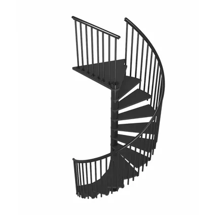 Escalier en colimaçon Calgary - Sogem - anthracite - diamètre 120 cm - hauteur 281 cm - moderne 8