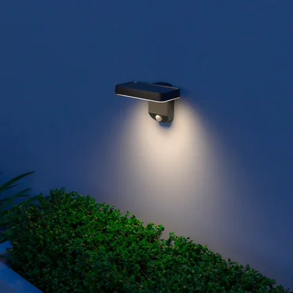 Calex Smart Outdoor Solar Buitenlamp - Wandlamp - RGB en CCT - Zwart 3