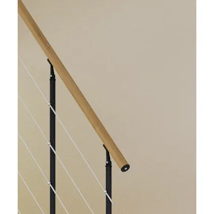 Sogem - Dublin Oak - zwart - 13 treden - rechte trap - horizontale bedrading - 71cm 4