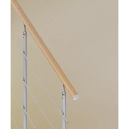 Sogem - Dublin Oak - grijs - 15 treden - rechte trap - horizontale bedrading - 61cm 4