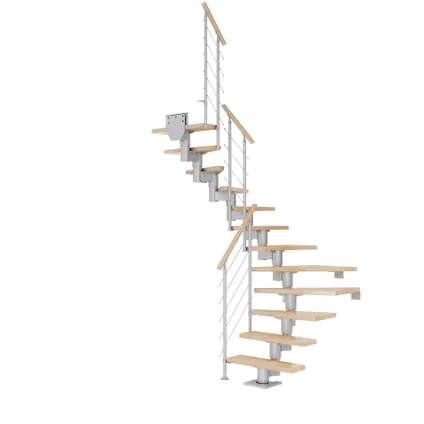 Dublin Chêne - Sogem - gris - 12 marches - escalier en U - câblage horizontal - 61cm 2