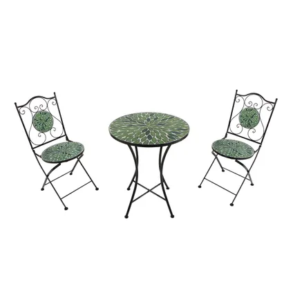 AXI Amélie Bistroset met Tafel en 2 stoelen - grijs/bruin Mozaïek 2