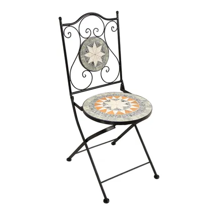 AXI Amélie Bistroset met Tafel en 2 stoelen - Ster Grijs/bruin Mozaïek 3