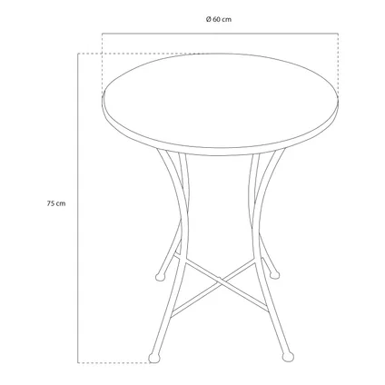 AXI Amélie Bistroset met Tafel en 2 stoelen - Ster Grijs/bruin Mozaïek 7